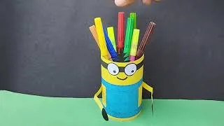 Thumbnail: How to Make Pen Holder at Home | DIY Cartoon Pen Stand | Paper crafts
