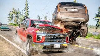 Thumbnail: Road Potholes and Bumps Crashes [03]🚧🔥 BeamNG.Drive