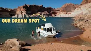 Thumbnail: Lake Powell in Our SeaCamper | Our Dream Boat Camping Destination