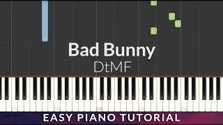 Thumbnail: Bad Bunny - DtMF EASY Piano Tutorial