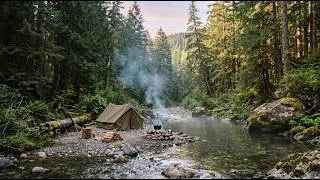 Thumbnail: Finding Peace by a Remote Stream 🌲 Camping, Fishing and Simple Living