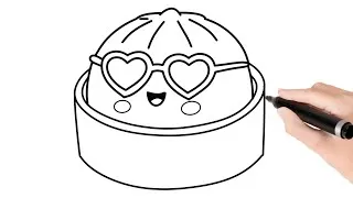 Thumbnail: Cute Squishy Dumpling Drawing Tutorial For Children Step-by-step Easy!
