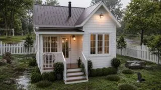 Thumbnail: Beautiful White Cottage House Design | Cozy Small Home with Smart Floor Plan