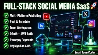 Thumbnail: I Built & Deployed a Full-Stack Social Media SaaS (React, Node, PostgreSQL, AWS)