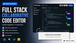 Thumbnail: Build & Deploy a Full Stack Collaborative Code Editor with Live Preview | React & InsForge