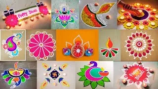 Thumbnail: Simple Rangoli Designs | Best & Top Rangoli Designs | Flower Diya रंगोली | Happy Diwali 2024