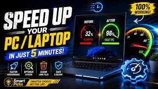 Thumbnail: Speed Up Your PC in 5 Minutes! ⚡ | Smart Picks