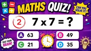 Thumbnail: Multiplication Quiz Challenge 🧠 | 2 digit x 1 digit | Fun Brain Test