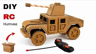 Thumbnail: DIY Remote Control Cardboard Humvee | Step-by-Step Tutorial #Carboardrccar