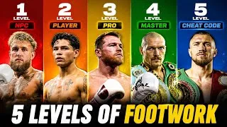 Thumbnail: The 5 Levels of Boxing Footwork 🥊 (Only 1 Boxer Reached Level 5…)