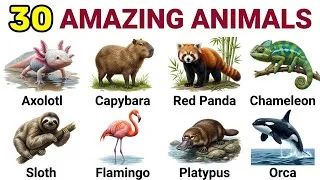Thumbnail: 30 Amazing Animals in English 🦁 | Master Your Vocabulary!