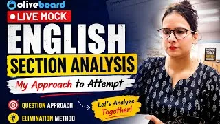 Thumbnail: Oliveboard Live Mock | English Section Analysis 🔥 | My Approach to Attempt English Questions #ssc 