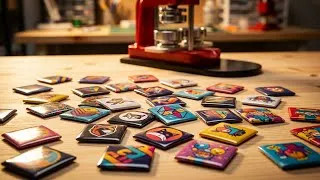 Thumbnail: DIY Custom Badges! 🎨 The Ultimate Square Button Maker Machine! 🛠️