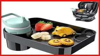 Thumbnail: DOKNAAM Car Seat Tray for Kids: Mess-Free Travel with Cup Holder & Dip Well