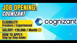 Thumbnail: Cognizant Hiring Freshers 2026 |  Eligibility criteria | How to apply |