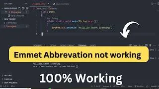Thumbnail: Emmet Not Working in Visual Studio Code |  Emmet Solution