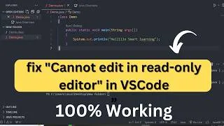 Thumbnail: fix "Cannot edit in read-only editor" in VSCode | Issue with User Input in VS Code |