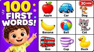 Thumbnail: Baby's First 100 Words! Learn to Talk | Educational Cartoon for Toddlers