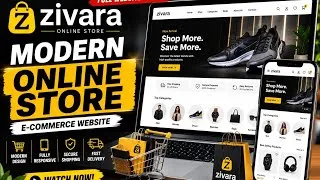 Thumbnail: Zivara Online Store Website 🔥 | Modern E-Commerce Website Design | Full Website Demo