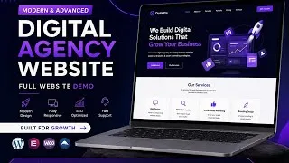 Thumbnail: Modern & Advanced Digital Agency Website 🚀 | Professional Website Design | Full Website Demo