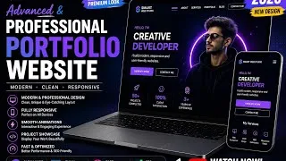 Thumbnail: Advanced & Professional Portfolio Website | Modern Responsive Web Design 2026