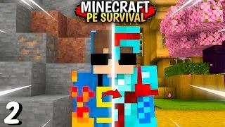 Thumbnail: BECOMING POWERFUL IN MINECRAFT SURVIVAL PE🔥 || Minecraft Survival Series PE ep.2 [HINDI]