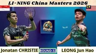 Thumbnail: Jonatan Christie vs Leong Jun Hao | LI-NING China Masters 2026 Men's Singles R32
