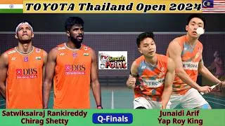 Thumbnail: Thailand Open 2024 QF: Satwiksairaj/Chirag vs Junaidi/Yap