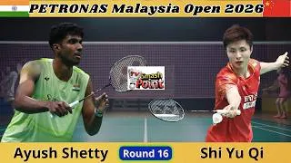 Thumbnail: Ayush Shetty vs Shi Yu Qi | Round 16 PETRONAS Malaysia Open 2026