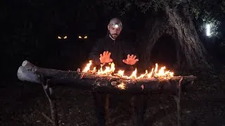 Thumbnail: Alone in the Forest 🌲 Solo Camping & Fire Cooking on a Fallen Tree