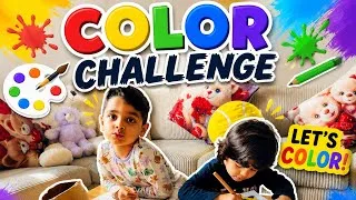 Thumbnail: Kids Color Challenge 🎨 | Fun Coloring Game with Smile & Eshil | Family Vlog