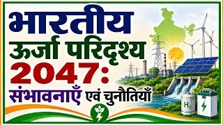 Thumbnail: भारतीय ऊर्जा परिदृश्य 2047: संभावनाएँ एवं चुनौतियाँ Nibandh 350 Words Indian Energy Basket 2047
