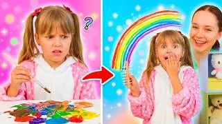 Thumbnail: Cool Art, Cute Rainbows, and Happy Kids Moments ✨🌈