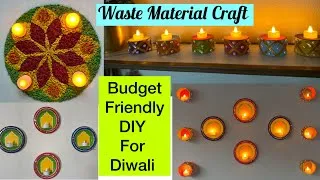 Thumbnail: Waste Material से बनाया Diwaliके लिए Decorations | DIY Home Decor Using Waste Materials 😍