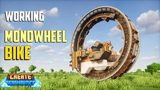 Thumbnail: Survival Friendly Working MonoWheel Bike in Minecraft Create!