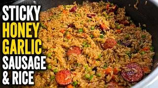 Thumbnail: One-Pan Honey Garlic Sausage and Rice Recipe