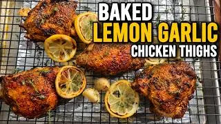 Thumbnail: Juicy Baked Chicken Thighs with Lemon Garlic Flavor