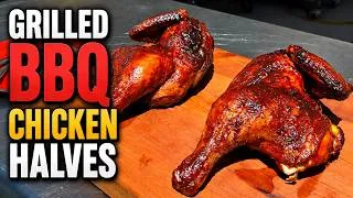 Thumbnail: Grilled BBQ Chicken Halves with Sticky Honey BBQ Sauce