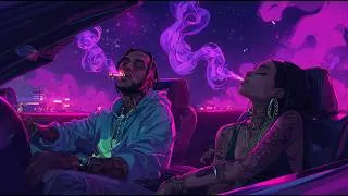 Thumbnail: “Night Drive & Smoke” — 420 Chill Vibes | Mid-Tempo Chill Rap • Bluesy Hip-Hop