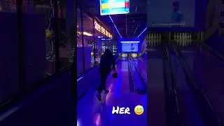 Thumbnail: Me Vs Her😅 #coupleshorts #funny #funnyshorts #funnycomedy #bowling #skittles #trending #viralshort