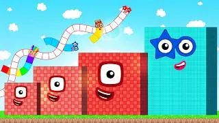 Thumbnail: Can ALL Number Snake 1-10 ESCAPE the Giant & Biggest Maze Level Up ? Game Animation