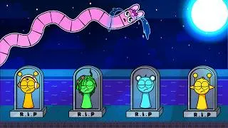 Thumbnail: Sprunki Snake R.I.P ALL Sprunki Squad ( Oren,Vineria,Sky, Simon )| No Way... Please Wake Up
