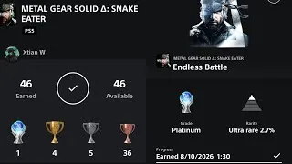Thumbnail: Finally achieving Platinum Trophy one year later - Metal Gear Solid Delta Snake Eater 