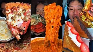 Thumbnail: TIKTOK Mukbang Compilation | Domino's, Wingstop, Buldak, Crumbl, McDonald's & More!