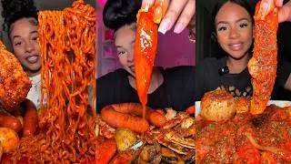 Thumbnail: MOST SATISFYING TikTok Mukbangs | SeaFood Boil, Buldak, Wingstop, Chick-Fil-A & More!