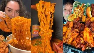 Thumbnail: MOST SATISFYING TikTok Mukbangs | Wingstop, Buldak, Cane's, In-N-Out, Wendy's & More!