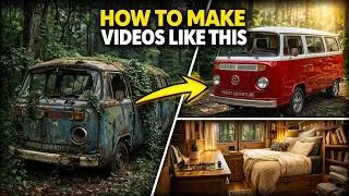 Thumbnail: How I Turned an Abandoned Van into a Luxury Camper using AI (Step-by-Step Tutorial)