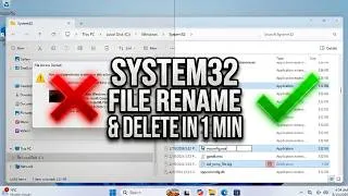 Thumbnail: How to Rename and Delete Files in System32 Folder on Windows 11 - SIMPLE and EASY Steps