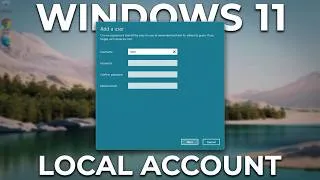 Thumbnail: How do I create a LOCAL USER ACCOUNT in Windows 11? (Fast & Easy)