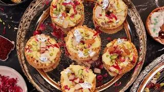 Thumbnail: Ghevar Recipe | Easy Ghevar Recipe | घर पर आसानी से बनाएं हलवाई जैसा परफेक्ट जालीदार मिनी घेवर